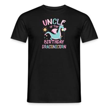 Oncle De La Fille D’anniversaire Fête De Famille Dracon - T-shirt homme - noir - Devant - AI Model Male 178 light (178cm)