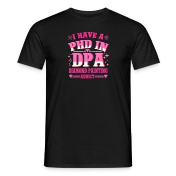 Diamond Painting Artist Addict Diamond Painting - Männer T-Shirt - Schwarz - Vorne - AI Model Male 178 light (178cm)