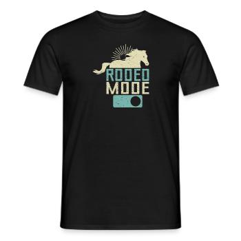 Western Rider Rodeo Fashion Cowgirls Rodeo - Men's T-Shirt - black - Front - AI Model Male 178 light (178cm)