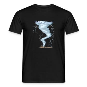 Weather Tornado Windhose Sturmjäger cool design - Men's T-Shirt - black - Front - AI Model Male 178 light (178cm)