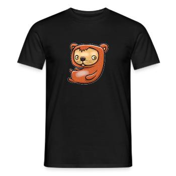 Happy Little Hamster - Men's T-Shirt - black - Front - AI Model Male 178 light (178cm)