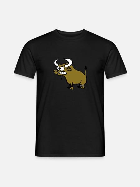 Wütender Stier - Männer T-Shirt - Schwarz