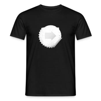 Sticker Pfeil - Männer T-Shirt - Schwarz - Vorne - AI Model Male 178 light (178cm)