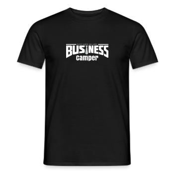 Business Camper - sleep where you work - Men's T-Shirt - black - Front - AI Model Male 178 light (178cm)