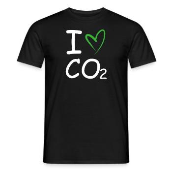 Ich liebe co2 | Klimawandel, Naturschutz - Männer T-Shirt - Schwarz - Vorne - AI Model Male 178 light (178cm)
