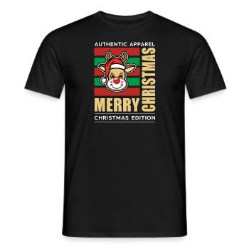 Merry Christmas - Männer T-Shirt - Schwarz - Vorne - AI Model Male 178 light (178cm)
