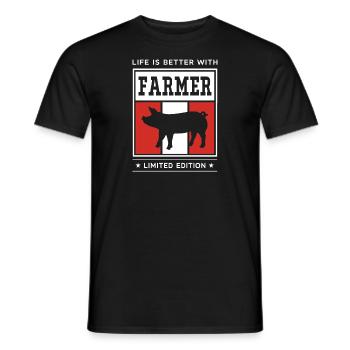 Farmer - Männer T-Shirt - Schwarz - Vorne - AI Model Male 178 light (178cm)
