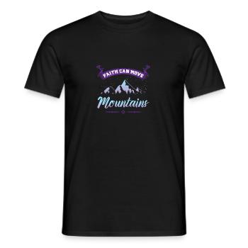 Christian Motivation Quote For Hikers - Men's T-Shirt - black - Front - AI Model Male 178 light (178cm)