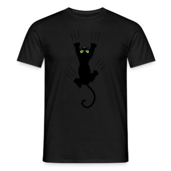 scratch marks - Men's T-Shirt - black - Front - AI Model Male 178 light (178cm)
