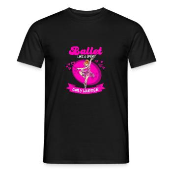 Ballet Girl Ballerina Danseuse - T-shirt homme - noir - Devant - AI Model Male 178 light (178cm)