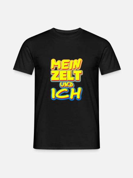 Mein Zelt - Männer T-Shirt - Schwarz