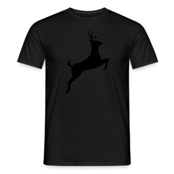 Hirsch - Männer T-Shirt - Schwarz - Vorne - AI Model Male 178 light (178cm)