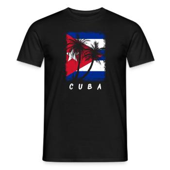 Kuba Flagge Karibik Urlaub Cuba Reise Havanna - Männer T-Shirt - Schwarz - Vorne - AI Model Male 178 light (178cm)