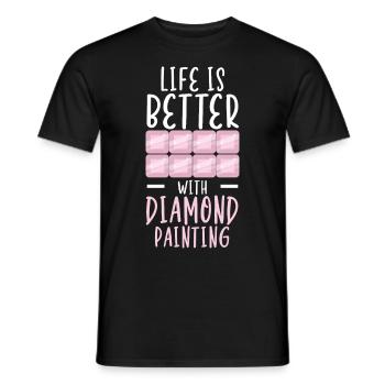 Outils de peinture au diamant Diamond Painter - T-shirt homme - noir - Devant - AI Model Male 178 light (178cm)