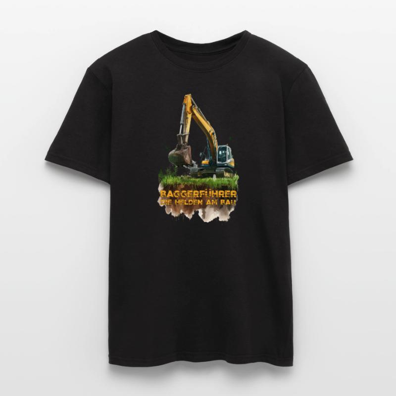 Bagger Baggerführer Held am Bau Männer T-Shirt