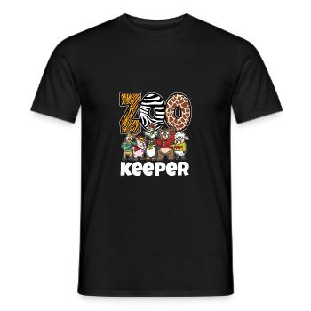 Zoowärter Zoo Wärter Tier Tierpark Lustig Geschenk - Männer T-Shirt - Schwarz - Vorne - AI Model Male 178 light (178cm)