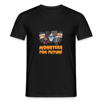 Monster for future climate activist Halloween - Men's T-Shirt - black - Front - AI Model Male 178 light (178cm)