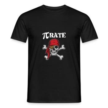 Pi Rate Drôle Math Pirate Blague - T-shirt homme - noir - Devant - AI Model Male 178 light (178cm)