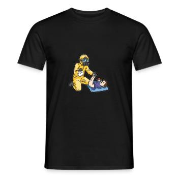 Masque à gaz de changement de couche malodorant - T-shirt homme - noir - Devant - AI Model Male 178 light (178cm)