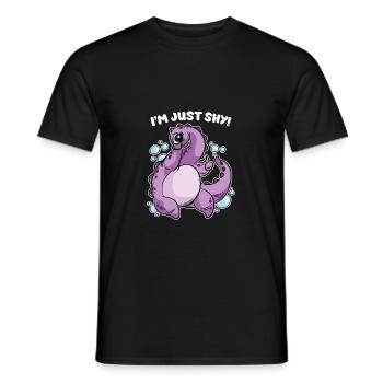 I'm just shy The Loch Ness Monster - Men's T-Shirt - black - Front - AI Model Male 178 light (178cm)