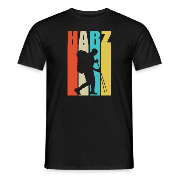 Harz Hikers Brocken Hiking Hiking Gift - Men's T-Shirt - black - Front - AI Model Male 178 light (178cm)