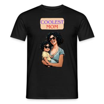 COOLEST MOM MUM cool mutter mama - Männer T-Shirt - Schwarz - Vorne - AI Model Male 178 light (178cm)