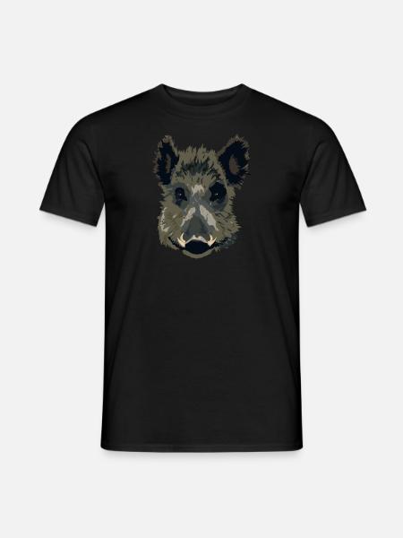 Wildschwein - Männer T-Shirt - Schwarz
