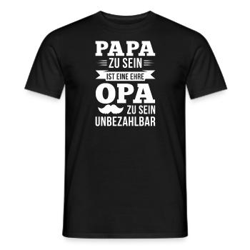 Papa zu sein ist eine Ehre Opa zu sein unbezahlbar - Männer T-Shirt - Schwarz - Vorne - AI Model Male 178 light (178cm)