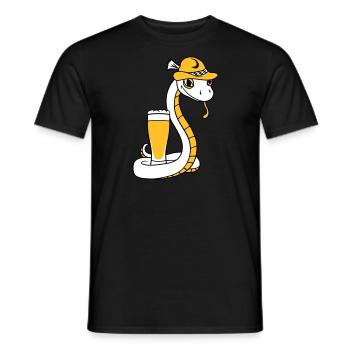 bier bayern alkohol saufen party feier - Männer T-Shirt - Schwarz - Vorne - AI Model Male 178 light (178cm)