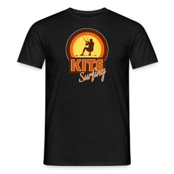 Kite Kiter Kitesurfing - Men's T-Shirt - black - Front - AI Model Male 178 light (178cm)