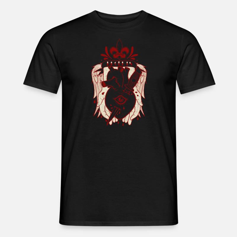 Regrets heart fleur de lis gift gift idea - Men’s T-shirt - black