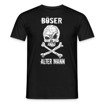 Böser Alter Mann Totenkopf - Männer T-Shirt - Schwarz - Vorne - AI Model Male 178 light (178cm)