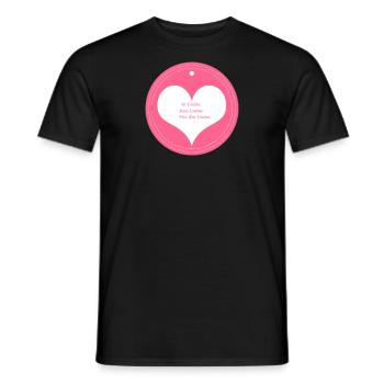 Liebe - Männer T-Shirt - Schwarz - Vorne - AI Model Male 178 light (178cm)