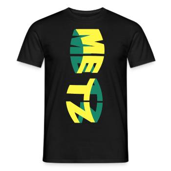 Metz France City Skyline Font Coloré - T-shirt homme - noir - Devant - AI Model Male 178 light (178cm)