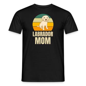 Chiens Maman Amoureux des chiens Fête des mères Rétro Labrador - T-shirt homme - noir - Devant - AI Model Male 178 light (178cm)
