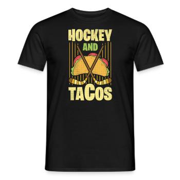 Joueur de hockey sur glace Hockey et Tacos - T-shirt homme - noir - Devant - AI Model Male 178 light (178cm)