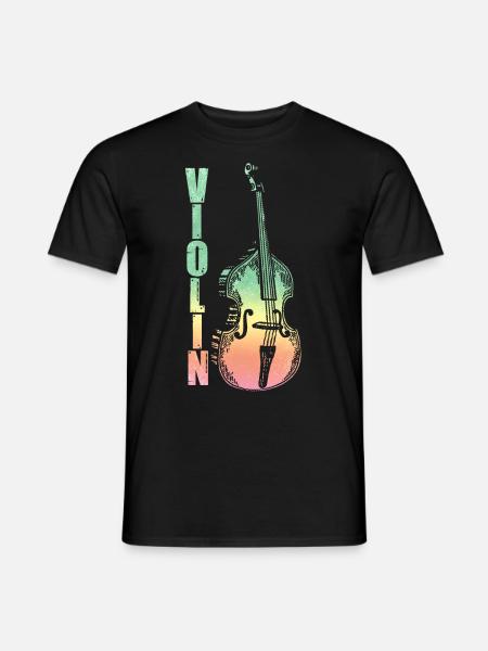 Violine Geige Instrument - Männer T-Shirt - Schwarz