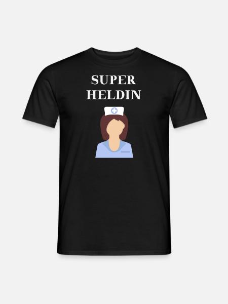 Krankenschwester - Superheldin Geschenkidee - Männer T-Shirt - Schwarz