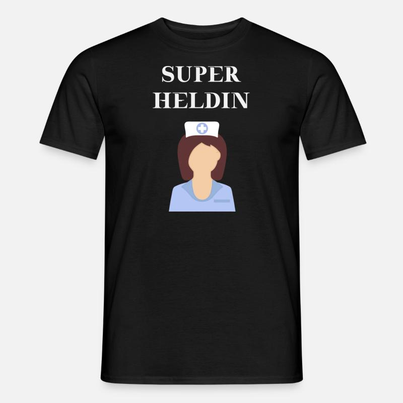 Krankenschwester - Superheldin Geschenkidee - Männer T-Shirt - Schwarz