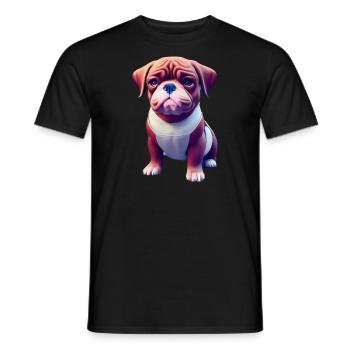 Bordeauxdogge Hund - Bordeauxdogge - Männer T-Shirt - Schwarz - Vorne - AI Model Male 178 light (178cm)
