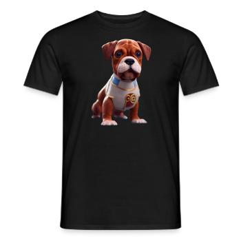 Deutscher Boxer - Männer T-Shirt - Schwarz - Vorne - AI Model Male 178 light (178cm)
