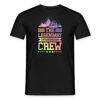 Legendary Snowboarding crew - Männer T-Shirt - Schwarz - Vorne - AI Model Male 178 light (178cm)