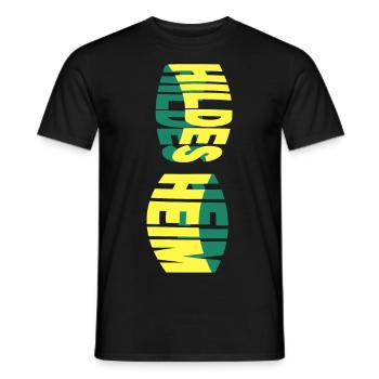 Hildesheim Deutschland Stadt Skyline Schrift Bunt - Männer T-Shirt - Schwarz - Vorne - AI Model Male 178 light (178cm)