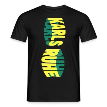 Karlsruhe Allemagne City Skyline Police Colorée - T-shirt homme - noir - Devant - AI Model Male 178 light (178cm)