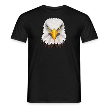 Bald eagle - Men's T-Shirt - black - Front - AI Model Male 178 light (178cm)
