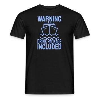 Avertissement de navire J’ai acheté le forfait boisson Croisière - T-shirt homme - noir - Devant - AI Model Male 178 light (178cm)