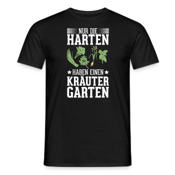 Die Harten Haben Kräutergarten Gartenarbeit - Männer T-Shirt - Schwarz - Vorne - AI Model Male 178 light (178cm)