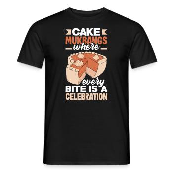 Mukbang and Cake - Men's T-Shirt - black - Front - AI Model Male 178 light (178cm)