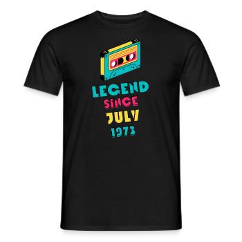 Né en 1973 Vintage Anniversaire Rétro - T-shirt homme - noir - Devant - AI Model Male 178 light (178cm)