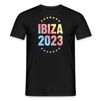 Ibiza 2023 - T-shirt homme - noir - Devant - AI Model Male 178 light (178cm)